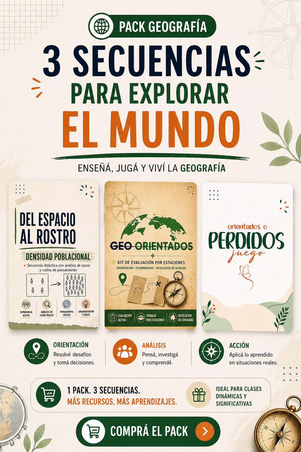 Pack Geografía Viva: Enseña, Juega y Vive la Geografía