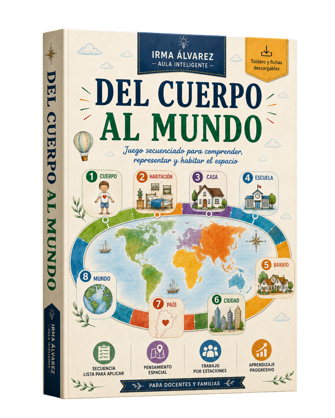 Juego de Mesa Imprimible "Del Cuerpo al Mundo" – Kit Gamificado de Progresión Espacial Completa
